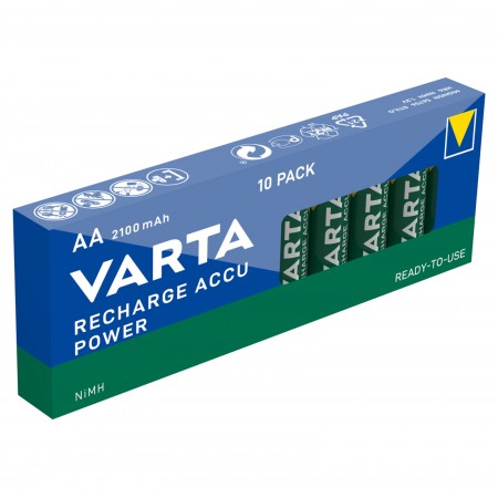 Varta AA R2U 2100mAh (56706) Recharge Accu Power pakraunamos baterijos 10 vnt.